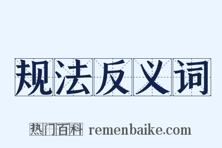 规法反义词是什么意思的图片